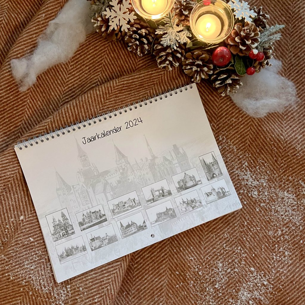 Een jaar- of verjaardagskalender voor kerst